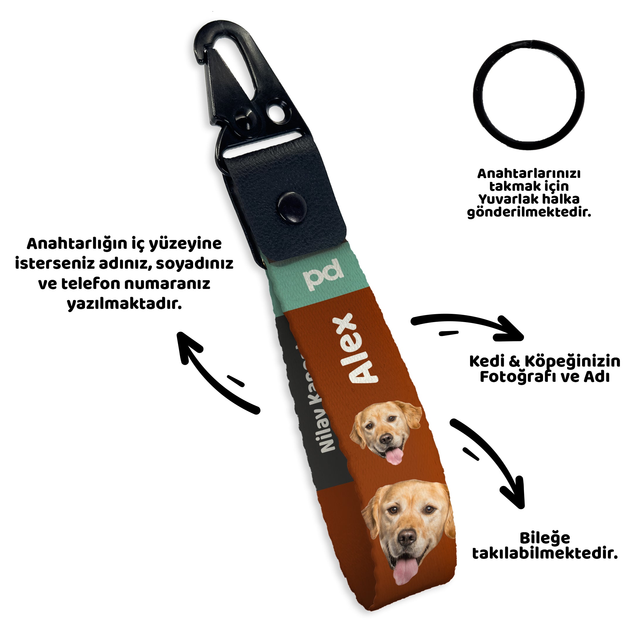 Vesikalık Kahverengi | Anahtarlık - Evcil hayvanlar için mükemmel bir ürün.