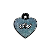 Opal Mavi Glitter Kalp | İsimlik