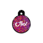 Mor Hologram Yuvarlak | İsimlik - Evcil hayvanlar için mükemmel bir ürün.