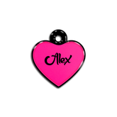 Pembe Neon Kalp | İsimlik - Evcil hayvanlar için mükemmel bir ürün.