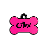 Pembe Neon Kemik | İsimlik - Evcil hayvanlar için mükemmel bir ürün.