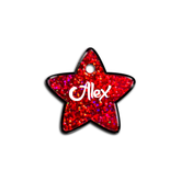 Kırmızı Hologram Yıldız | İsimlik - Evcil hayvanlar için mükemmel bir ürün.