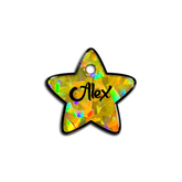 Sarı Hologram Yıldız | İsimlik - Evcil hayvanlar için mükemmel bir ürün.