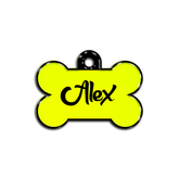 Sarı Neon Kemik | İsimlik - Evcil hayvanlar için mükemmel bir ürün.