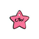 Şeker Pembe Glitter Yıldız | İsimlik - Evcil hayvanlar için mükemmel bir ürün.