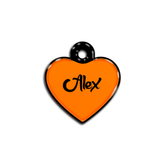 Turuncu Neon Kalp | İsimlik - Evcil hayvanlar için mükemmel bir ürün.