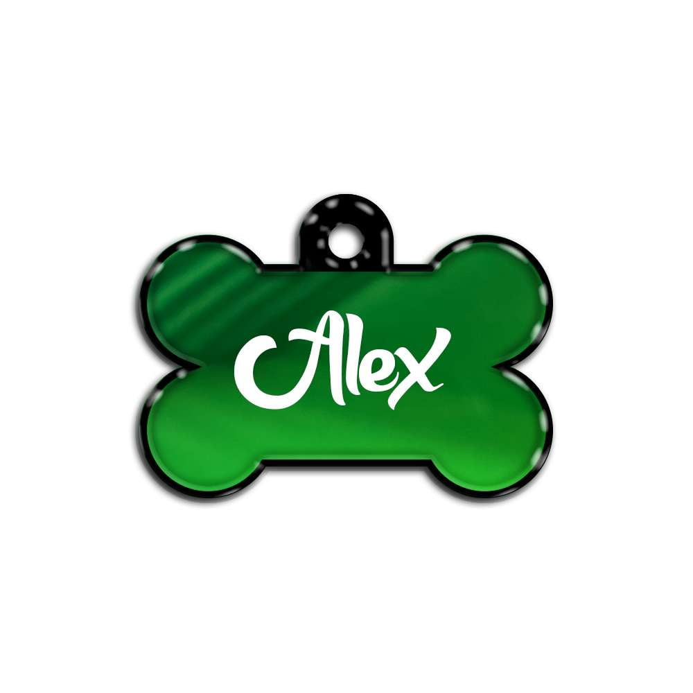 Yeşil Metalik Kemik | İsimlik - Evcil hayvanlar için mükemmel bir ürün.