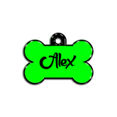 Yeşil Neon Kemik | İsimlik - Evcil hayvanlar için mükemmel bir ürün.