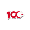 100.Yıl Rozeti Beyaz Kontürlü | Yaka Rozeti - Evcil hayvanlar için mükemmel bir ürün.