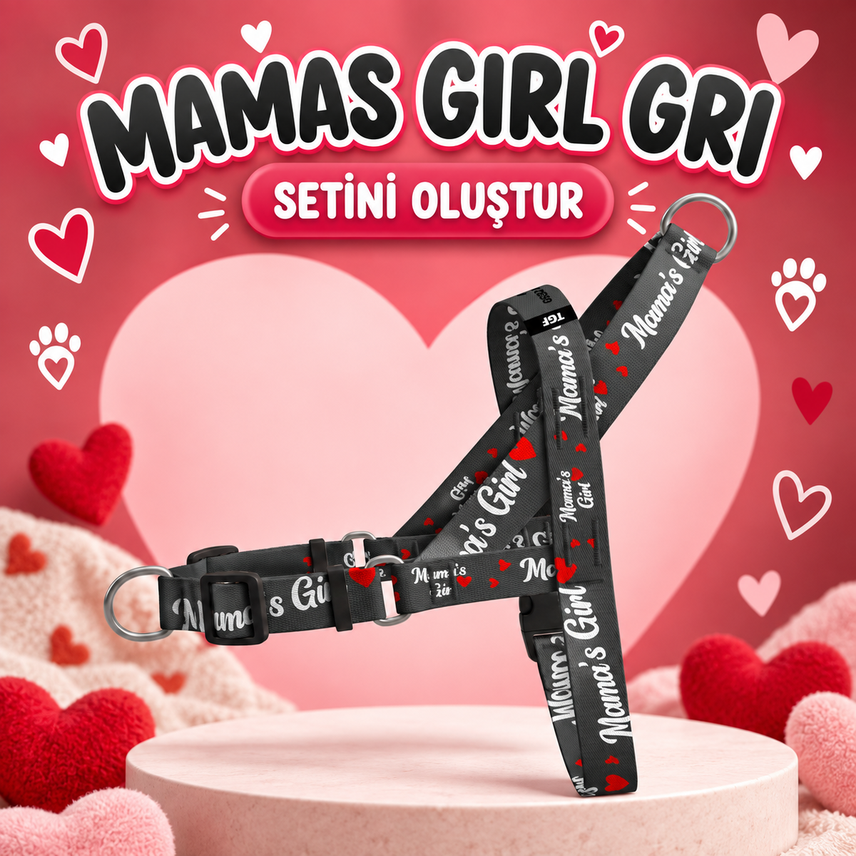 Mamas Girl Gri | Set Oluştur