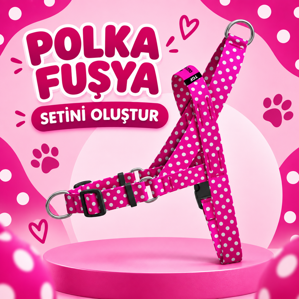 Polka Fuşya | Set Oluştur