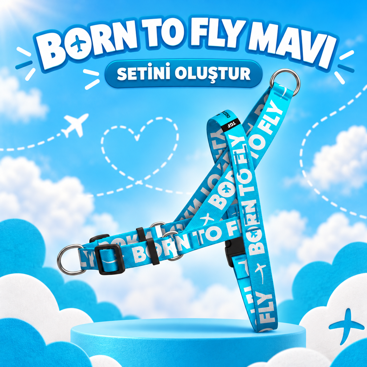 Born to Fly Mavi | Set Oluştur