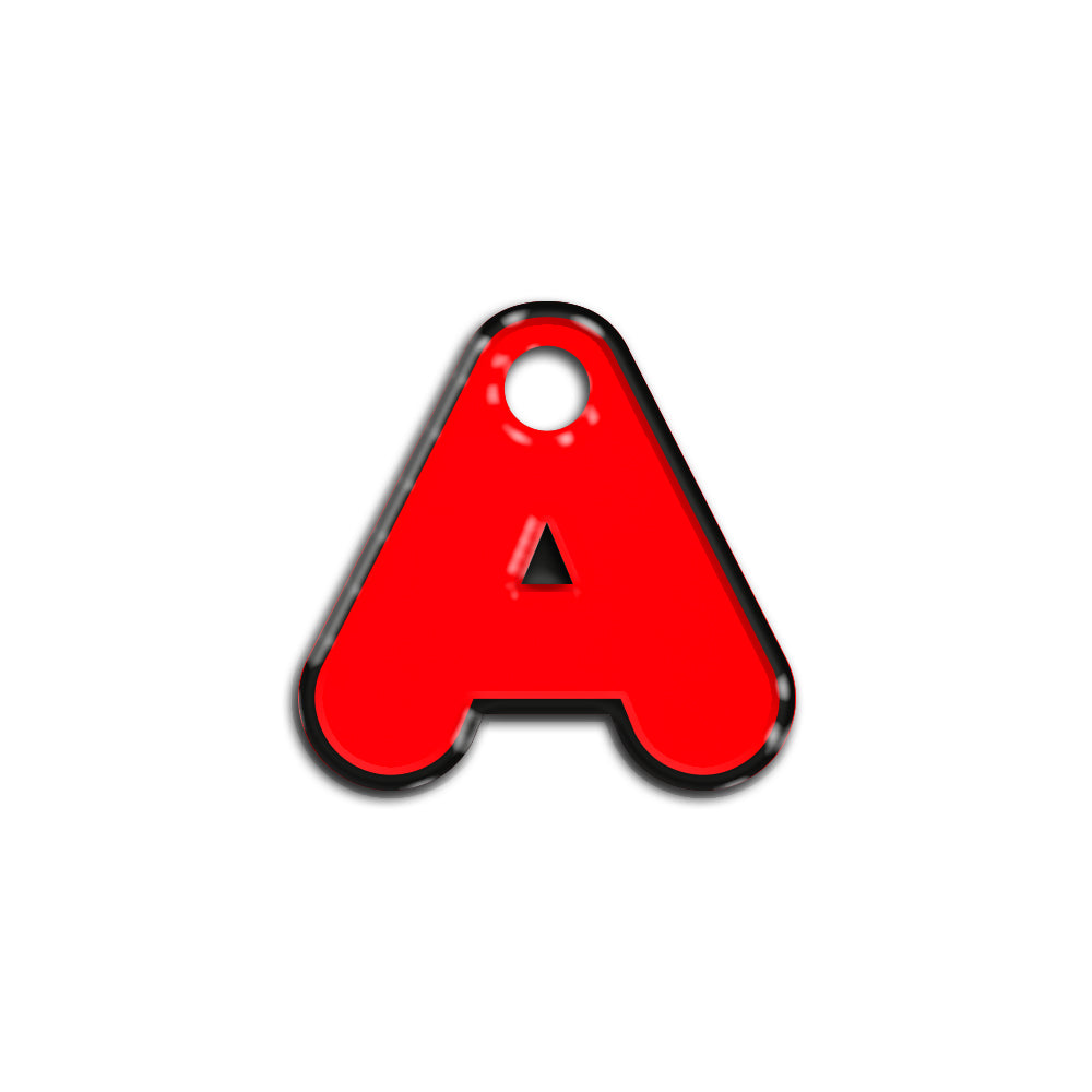 A Harfi Rounded Red Neon | İsimlik