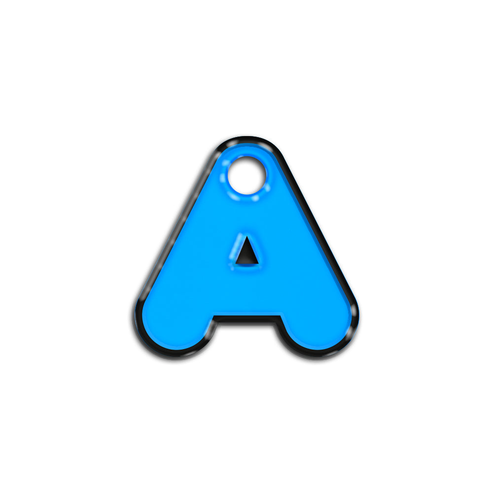 A Harfi Rounded Mavi Neon | İsimlik