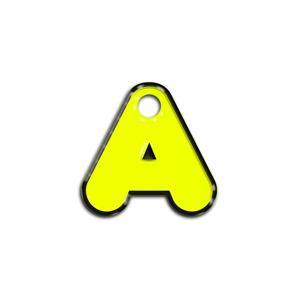A Harfi Rounded Sarı Neon | İsimlik