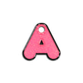 A Harfi Rounded Şeker Pembe Glitter | İsimlik
