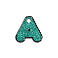A Harfi Rounded Su Yeşili Glitter | İsimlik