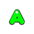 A Harfi Rounded Yeşil Neon | İsimlik