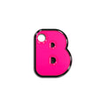 B Harfi Rounded Pembe Neon | İsimlik