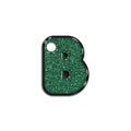 B Harfi Rounded Yeşil Glitter | İsimlik