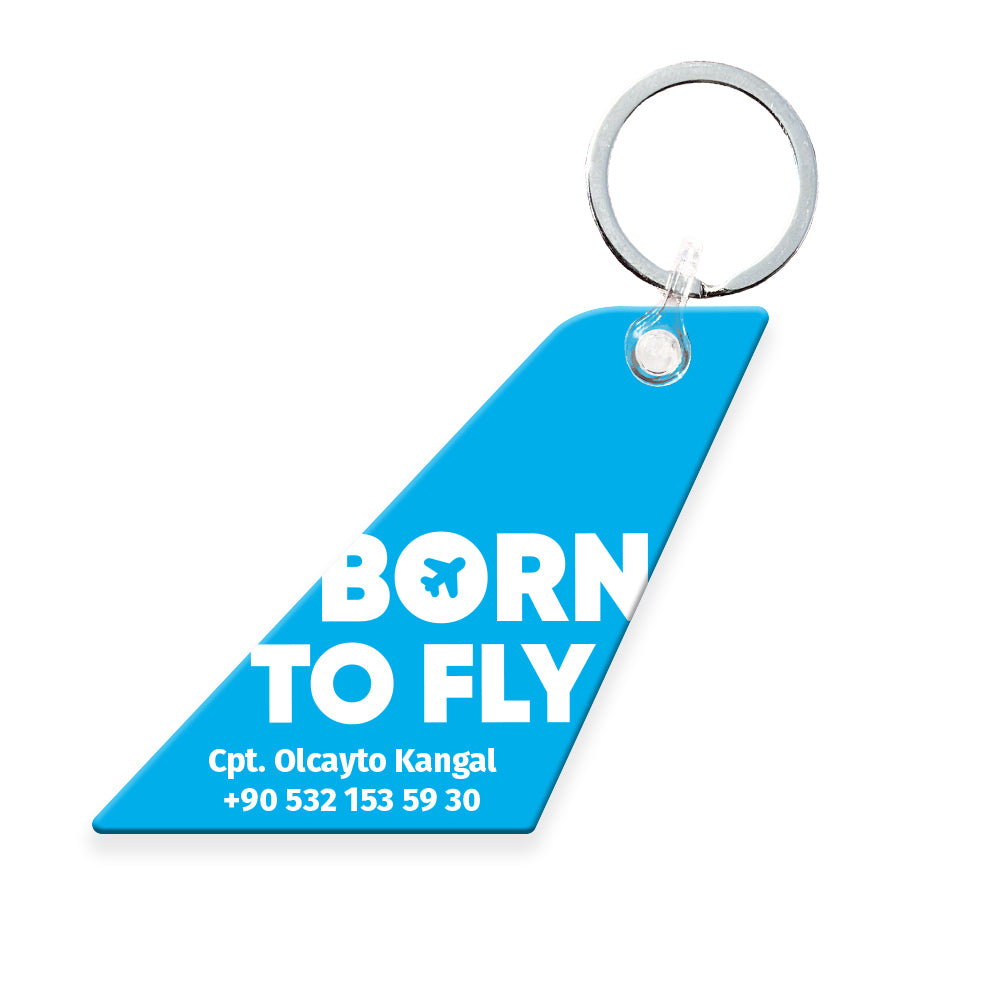 Born To Fly Mavi | Akrilik Anahtarlık - Evcil hayvanlar için mükemmel bir ürün.