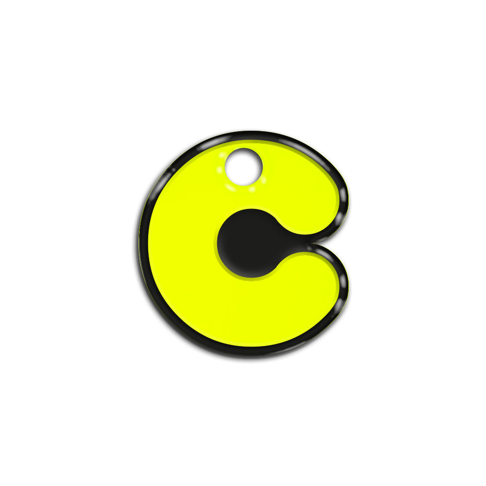 C Harfi Rounded Sarı Neon | İsimlik Ürün ana görseli