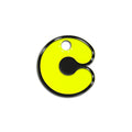 C Harfi Rounded Sarı Neon | İsimlik