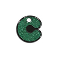 C Harfi Rounded Yeşil Glitter | İsimlik