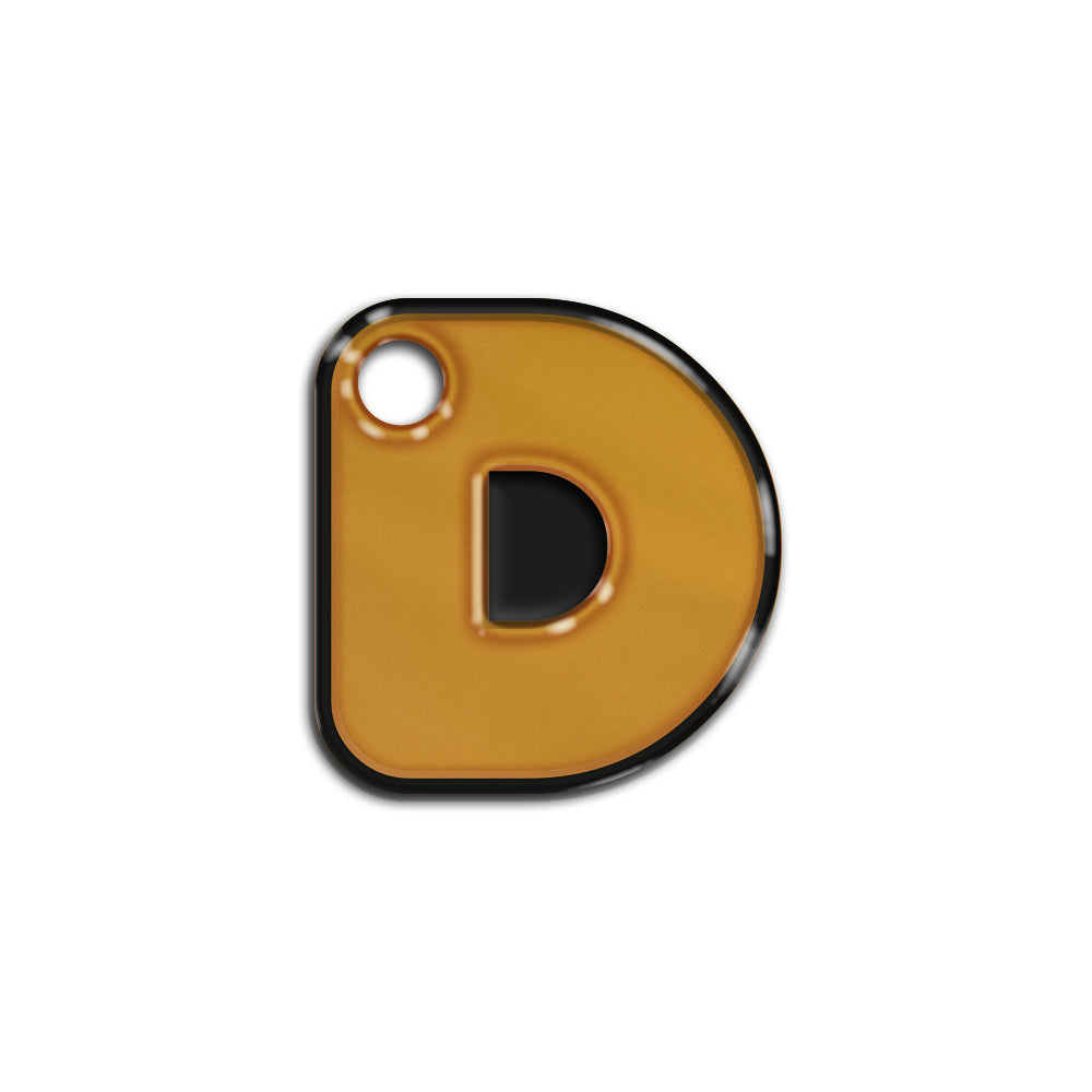 D Harfi Rounded Bal Metalik | İsimlik