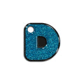 D Harfi Rounded Mavi Glitter | İsimlik