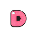 D Harfi Rounded Şeker Pembe Glitter | İsimlik