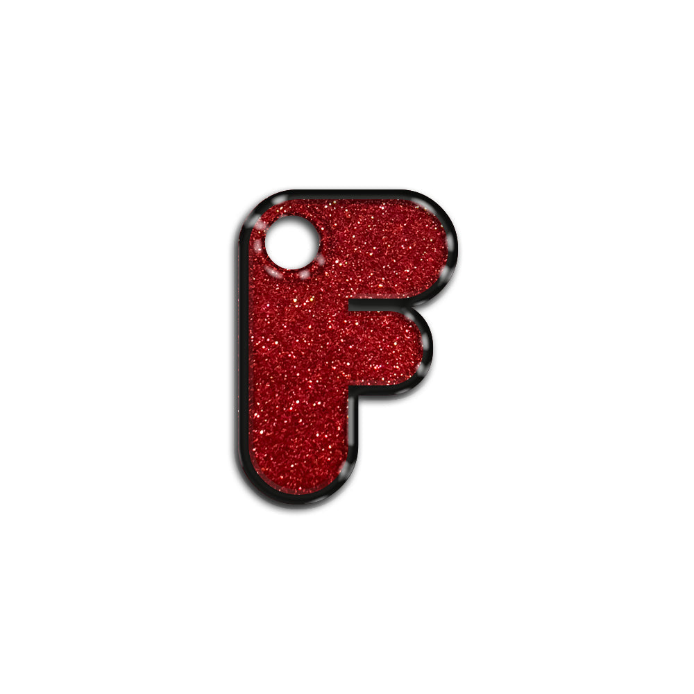 F Harfi Rounded Red Holo | İsimlik