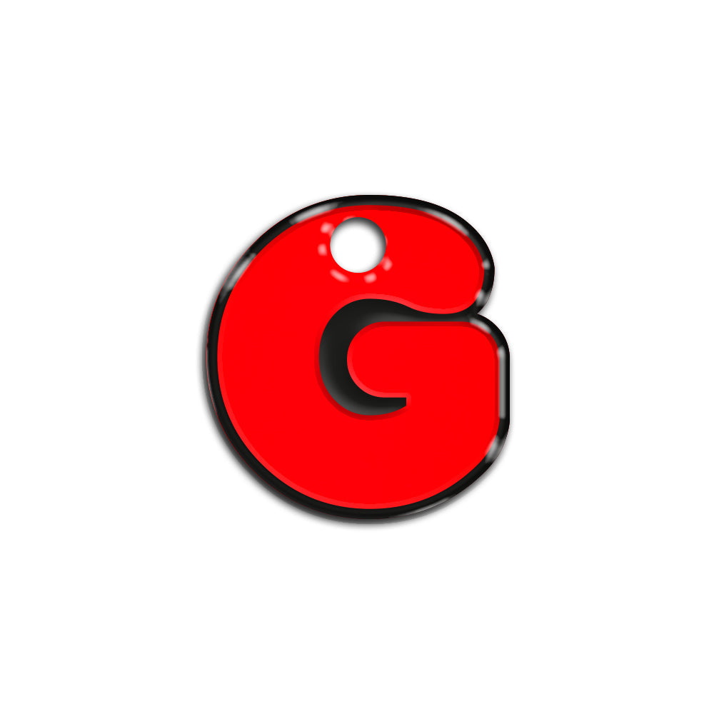 G Harfi Rounded Red Neon | İsimlik