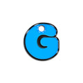 G Harfi Rounded Mavi Neon | İsimlik