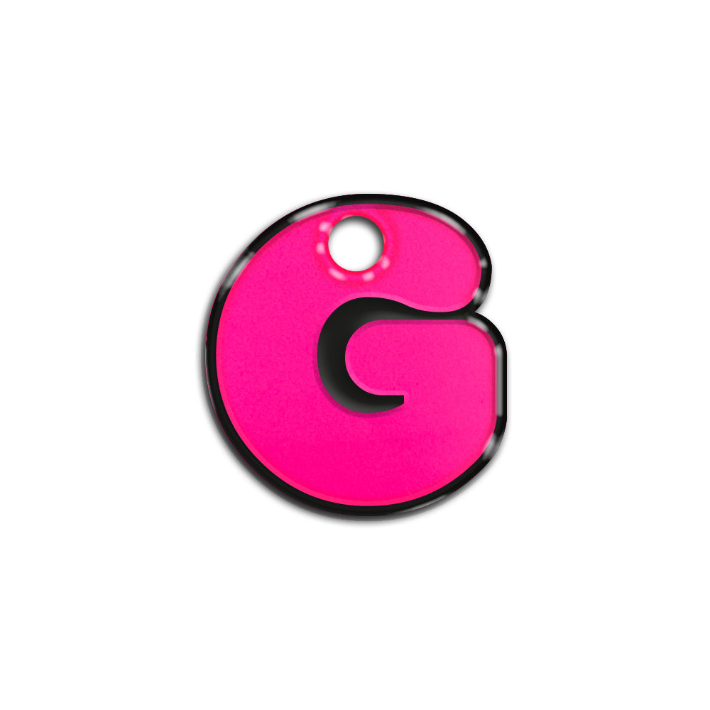 G Harfi Rounded Pembe Neon | İsimlik