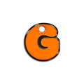 G Harfi Rounded Turuncu Neon | İsimlik