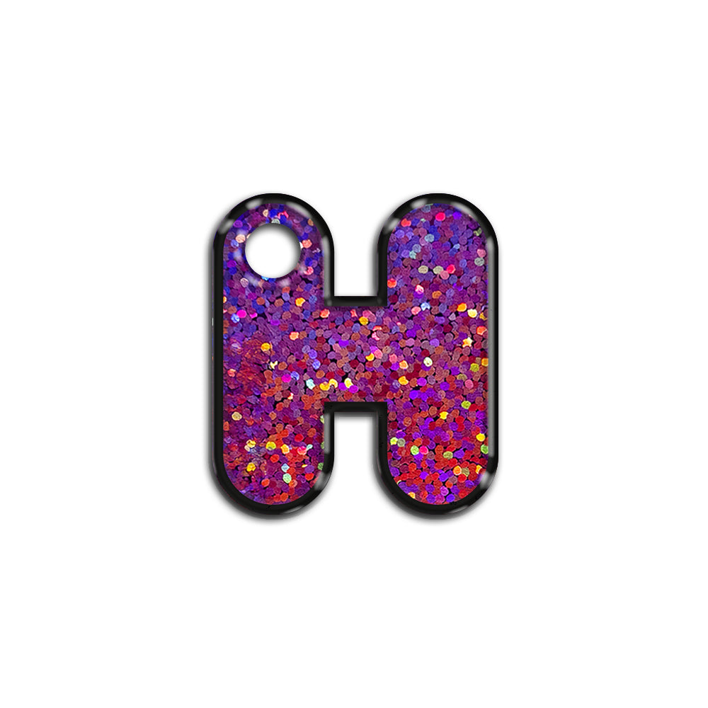 H Harfi Rounded Mor Holo | İsimlik