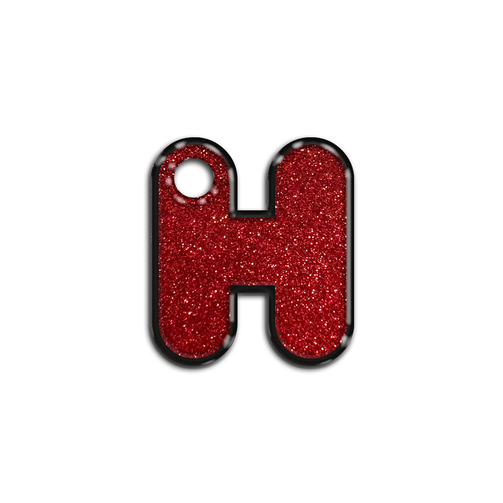H Harfi Rounded Red Holo | İsimlik
