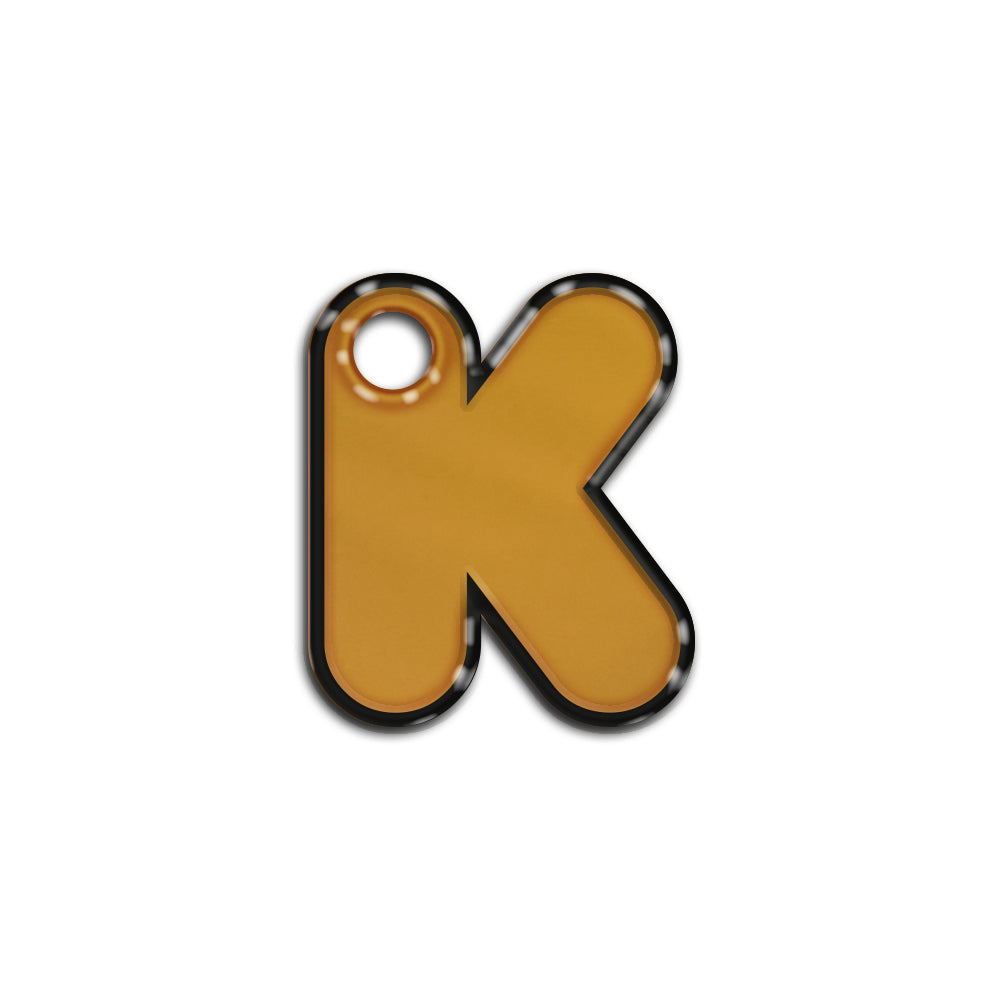 K Harfi Rounded Bal Metalik | İsimlik