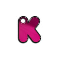 K Harfi Rounded Fuşya Metalik | İsimlik