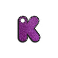 K Harfi Rounded Mor Glitter | İsimlik