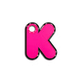K Harfi Rounded Pembe Neon | İsimlik