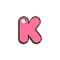 K Harfi Rounded Şeker Pembe Glitter | İsimlik