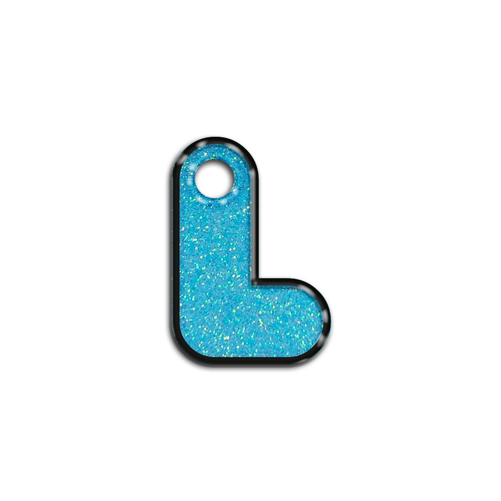 L Harfi Rounded Açık Mavi Glitter | İsimlik Ürün ana görseli