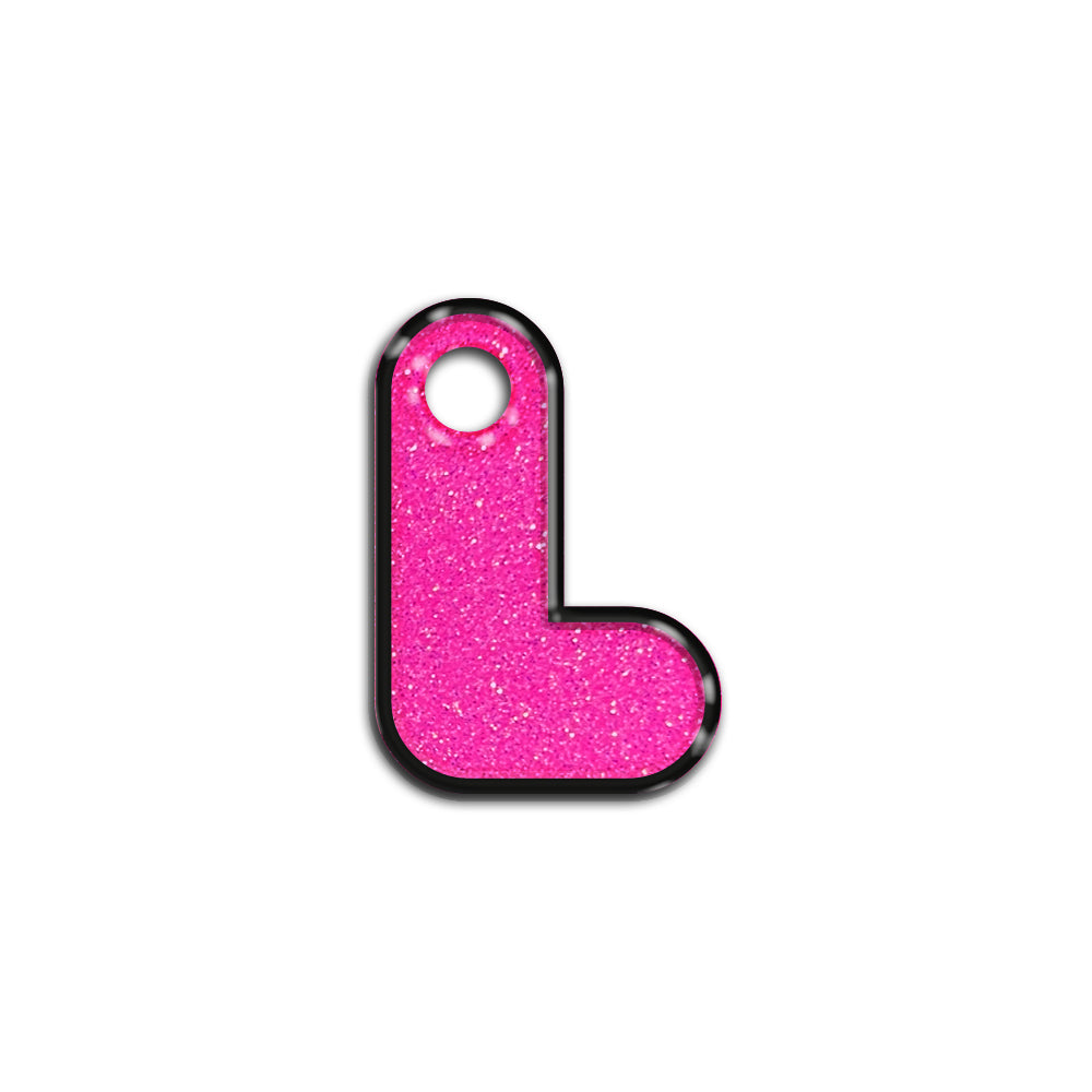 L Harfi Rounded Barbie Pink | İsimlik