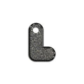 L Harfi Rounded Gri Glitter | İsimlik