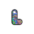 L Harfi Rounded Gri Holo | İsimlik