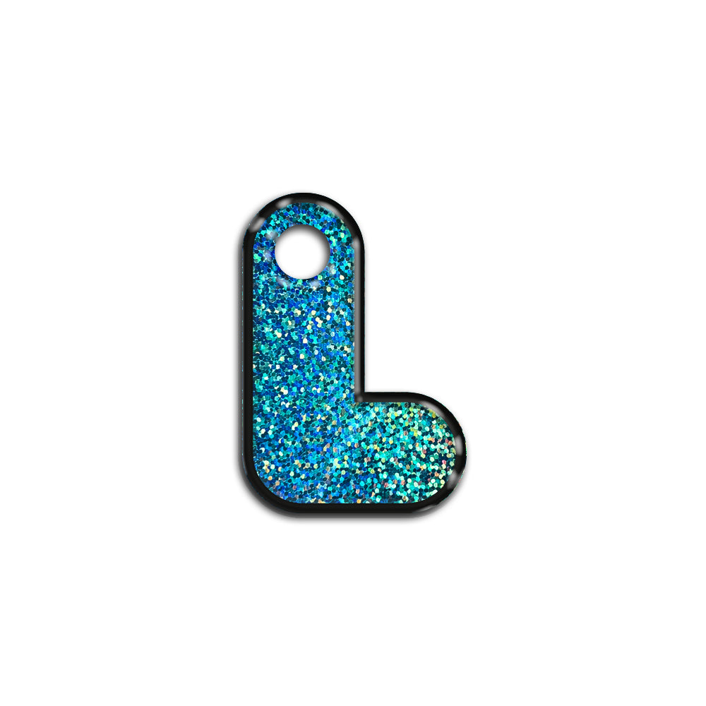 L Harfi Rounded Mavi Holo | İsimlik