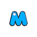 M Harfi Rounded Mavi Neon | İsimlik