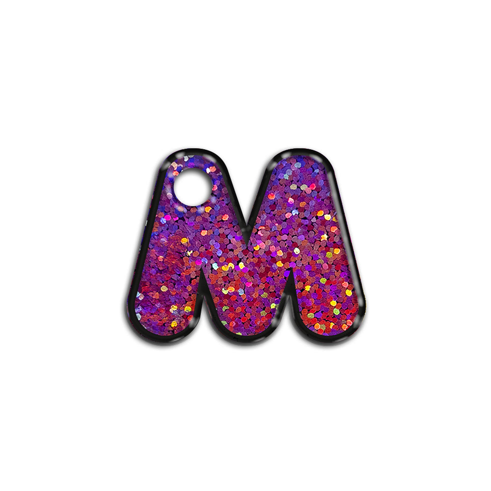 M Harfi Rounded Mor Holo | İsimlik